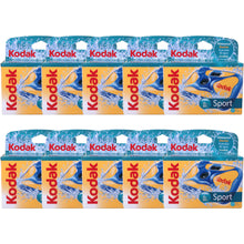 10x Kodak Water and Sport One-Time Use Disposable Camera (ISO-800) Waterproof (50'/15 m) 35mm - 27 Exposures