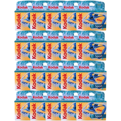 20x Kodak Water and Sport One-Time Use Disposable Camera (ISO-800) Waterproof (50'/15 m) 35mm - 27 Exposures