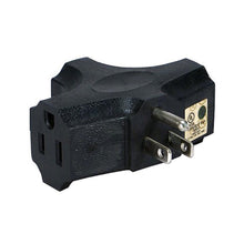 Black 3-Outlet 3-Prong AC Plug