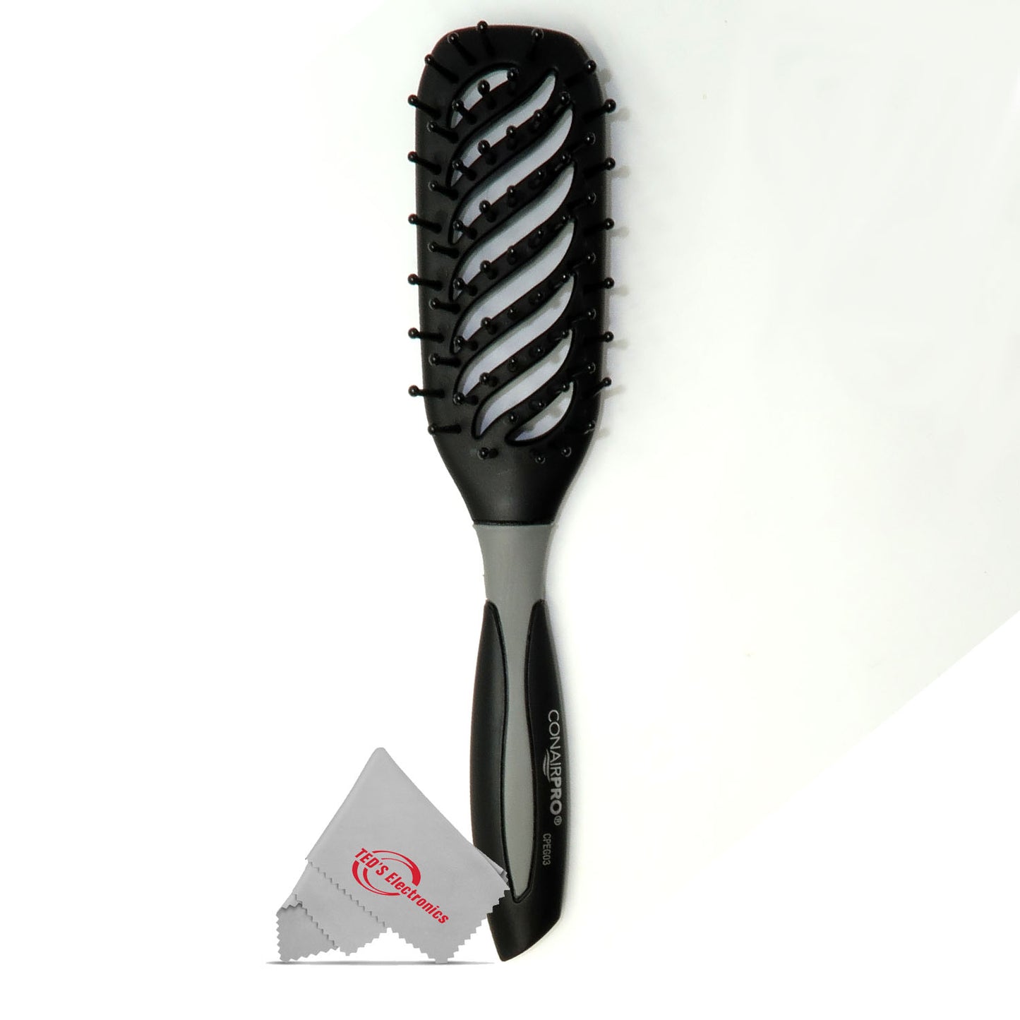BaByliss Pro Nano Titanium 1½ " Ultra Thin Straightener Flat Iron with Conair Pro Ergo-Grip Vented Brush Collection Ergonomically Designed