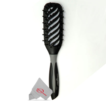 BaByliss Pro Nano Titanium 1½ " Ultra Thin Straightener Flat Iron with Conair Pro Ergo-Grip Vented Brush Collection Ergonomically Designed
