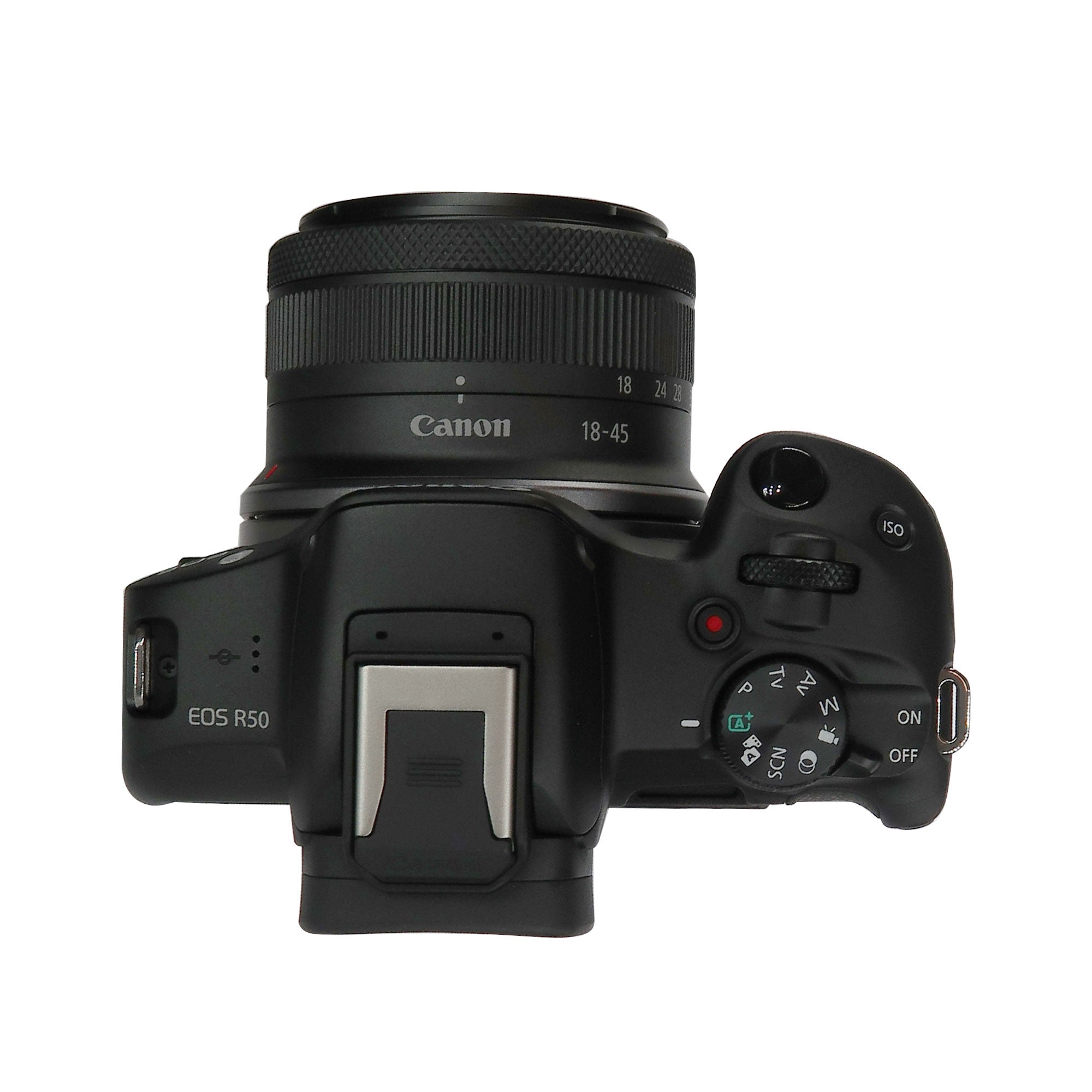 Canon EOS R50 Mirrorless Camera with 18-45mm Lens (Black) – Teds