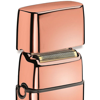 BaByliss Pro FOILFX02 Cordless Metal Double Foil Shaver Rose Gold with Metal Comb Set
