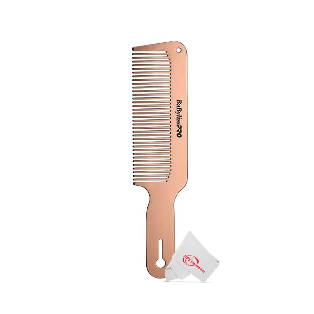 BaByliss Pro FOILFX02 Cordless Metal Double Foil Shaver Rose Gold with Metal Comb Set
