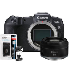 Canon EOS RP Mirrorless Camera with RF 50mm f/1.8 STM Lens and Replacement Battery & Charger