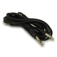 10 1/4" Stereo TRS Phone Cable, Male to Male, 28AWG, Nickel Plated