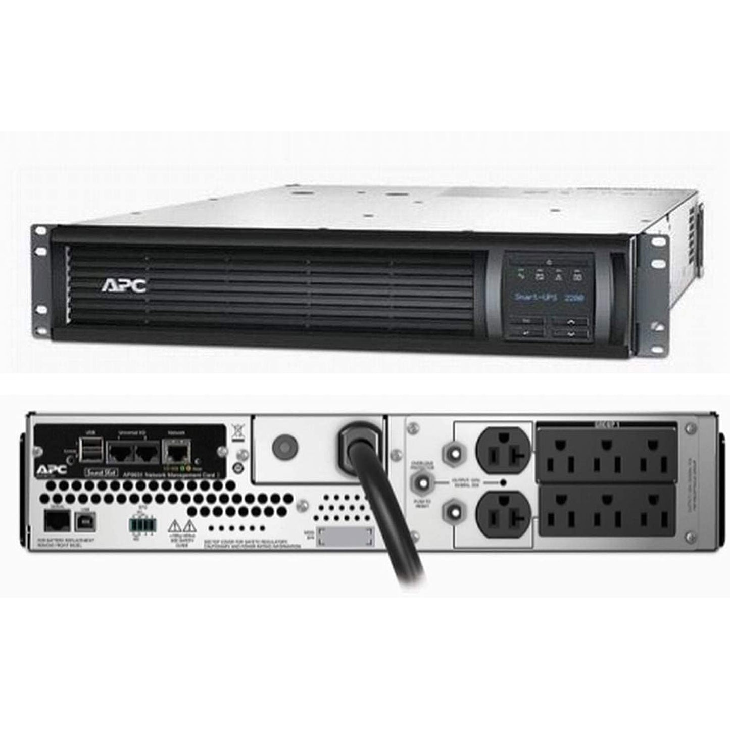 APC SMT2200RM2UNC Smart-Ups 2200Va Lcd Rm 2U - Ups (Rack-Mountable) - Ac 120 V - 1920 Watt - 2200 Va - Ethernet 10/100, Usb - Output Connectors: 8 - 2U - Black