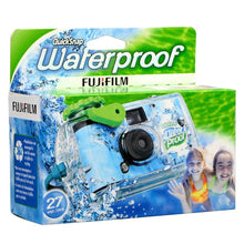 2x Fujifilm QuickSnap 800 Waterproof One-Time Use Disposable 35mm Camera - 27 Exposures with Microfiber Cleaning Cloth