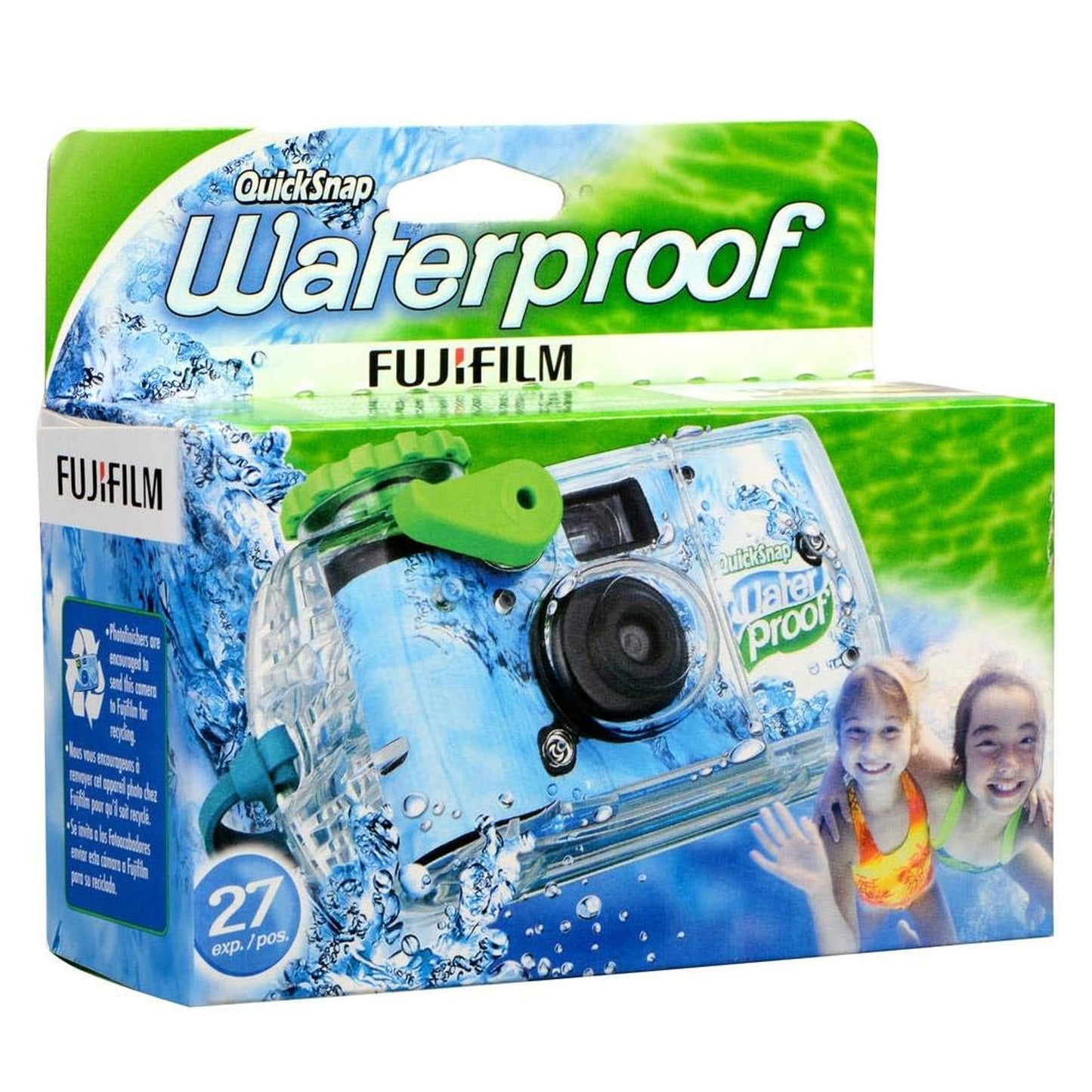 4x Fujifilm QuickSnap 800 Waterproof One-Time Use Disposable 35mm Camera - 27 Exposures with Microfiber Cleaning Cloth