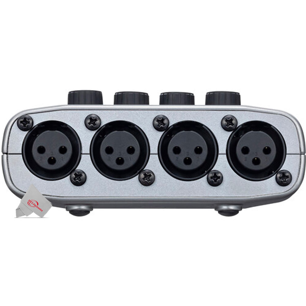 Zoom PodTrak P4 Portable Multitrack Podcast Recorder with 2x Vidpro Professional Wired XLR Lavalier Microphone XM-L2 for Pro Audio Equipment with XLR Input