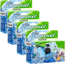 4x Fujifilm QuickSnap 800 Waterproof One-Time Use Disposable 35mm Camera - 27 Exposures