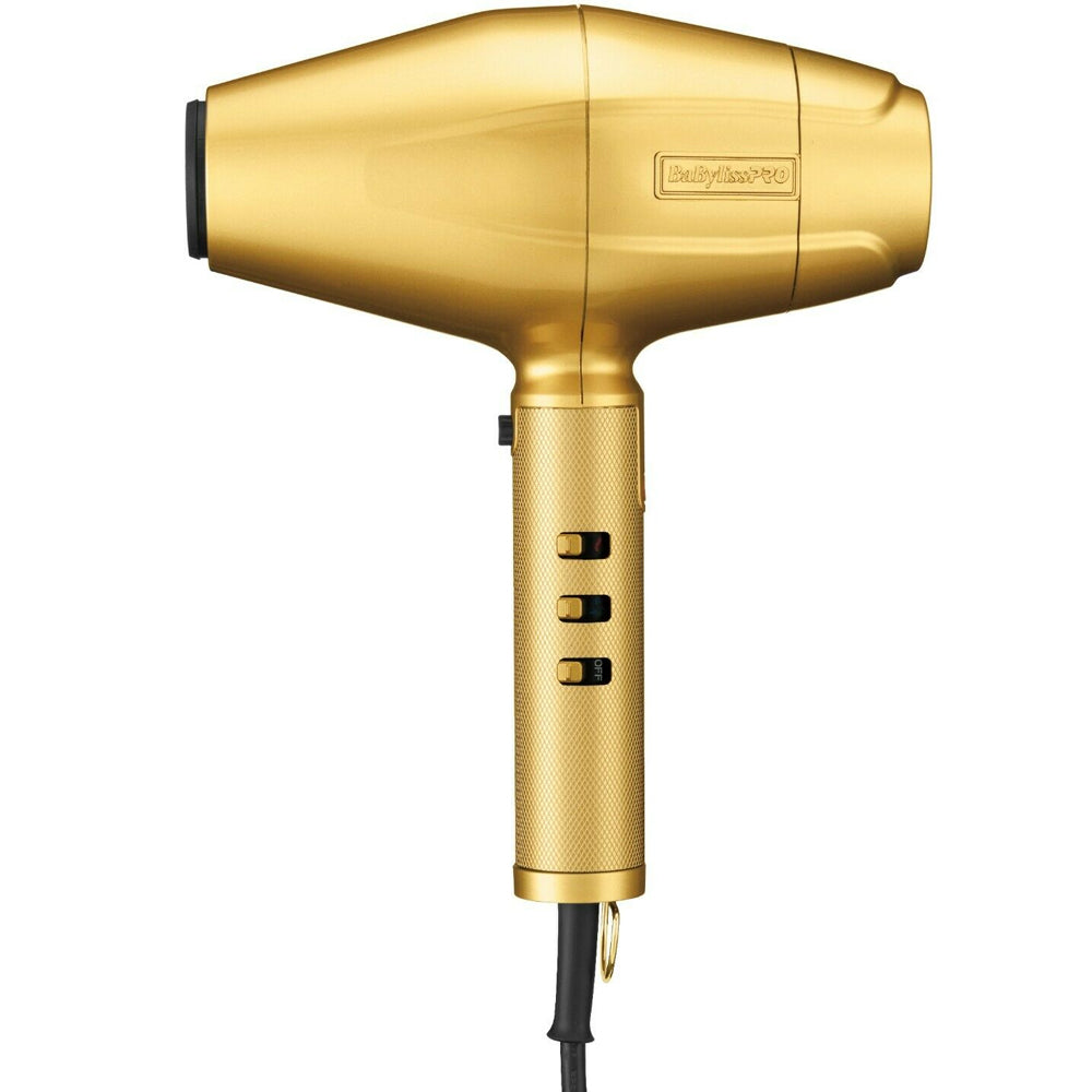 BaByliss Pro GoldFX High Performance Turbo Dryer with Double Foil Shaver and Cordless Massager + Apron