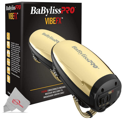 BaByliss Pro GoldFX High Performance Turbo Dryer with Double Foil Shaver and Cordless Massager + Apron