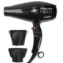 BaByliss Pro Volare Nano Titanium Italian Performance Hair Dryer 2000-Watt (Black) #BVOL1 with Barber Apron and Flat Top Comb White