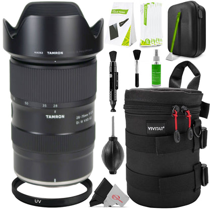 Tamron 28-75mm f/2.8 Di III VXD G2 Lens (Nikon Z) + 67mm UV Filter + Vivitar Premium Lens Case 6 Inches Well Padded With Belt Loop and Neck Strap + Professional Cleaning Kit APS-C DSLR Cameras Sensor Cleaning Swabs with Carry Case