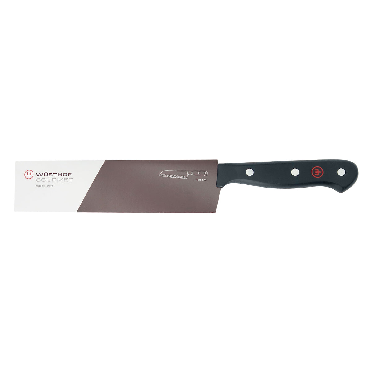 Wusthof Gourmet 7" Hollow Edge Santoku Knife, Black + Wusthof Gourmet 6" Chef's Knife