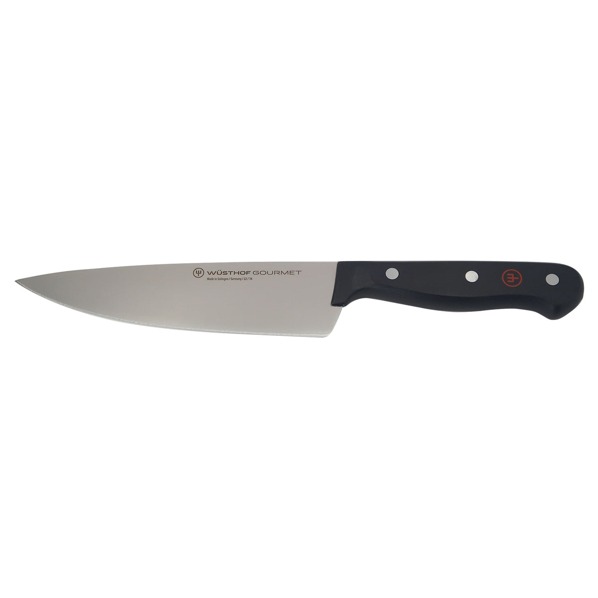 Wusthof Gourmet 7" Hollow Edge Santoku Knife, Black + Wusthof Gourmet 6" Chef's Knife