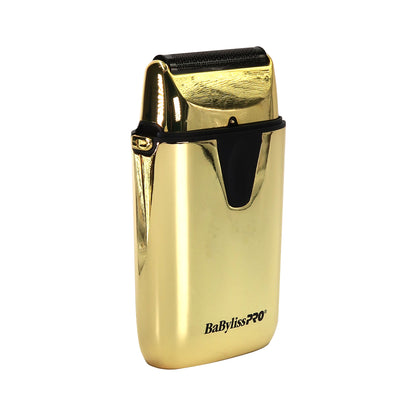BaByliss Pro UVFOIL UV-Disinfecting Metal Double Foil Shaver #FXLFS2G with BaByliss Pro UVFOIL UV-Disinfecting Metal Single Foil Shaver FXLFS1G