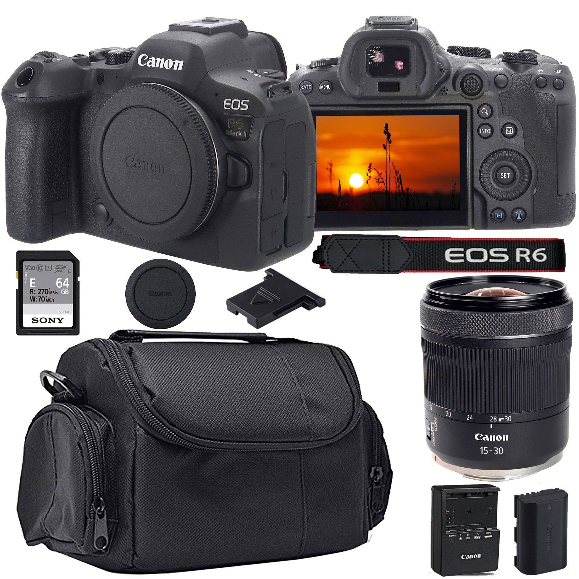 Canon EOS R6 Mark II Mirrorless Camera with RF 15-30mm f/4.5-6.3