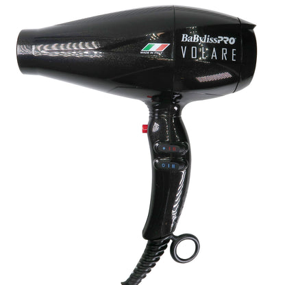 BaByliss Pro Volare Nano Titanium Italian Performance Hair Dryer #BVOL1 with Nano Titanium Prima2000 3/4" Mini Flat / Curling Iron Iridescent #BNTBRB2000UC