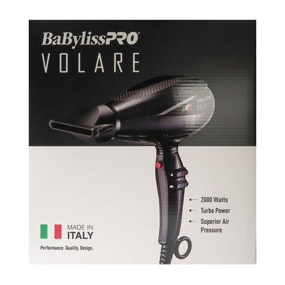 BaByliss Pro Volare Nano Titanium Italian Performance Hair Dryer #BVOL1 with Nano Titanium Prima2000 3/4" Mini Flat / Curling Iron Iridescent #BNTBRB2000UC