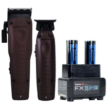BaByliss Pro FXONE LO-PROFX Clipper & Trimmer Prepack - Midnight Purple (TOOLS ONLY) #FX129PTO with BaByliss Pro FXONE Dual-Charging Prepack [2 Batteries, 1 Charging Stand] #FXC2BPPK