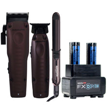 BaBylissPro FXONE LO-PROFX Clipper & Trimmer + Nano Titanium Prima 1¼" Flat Iron - Midnight Purple