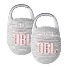 JBL Clip 5 Portable Waterproof Wireless Speakers (White) - 2 Units