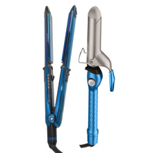 BaByliss Pro LIMITED EDITION Nano Titanium Prima 3000 1¼" Stainless Steel Flat Iron #BNTMB3000TUC (Dual Voltage) with 1½" Spring Curling Iron BNT150S