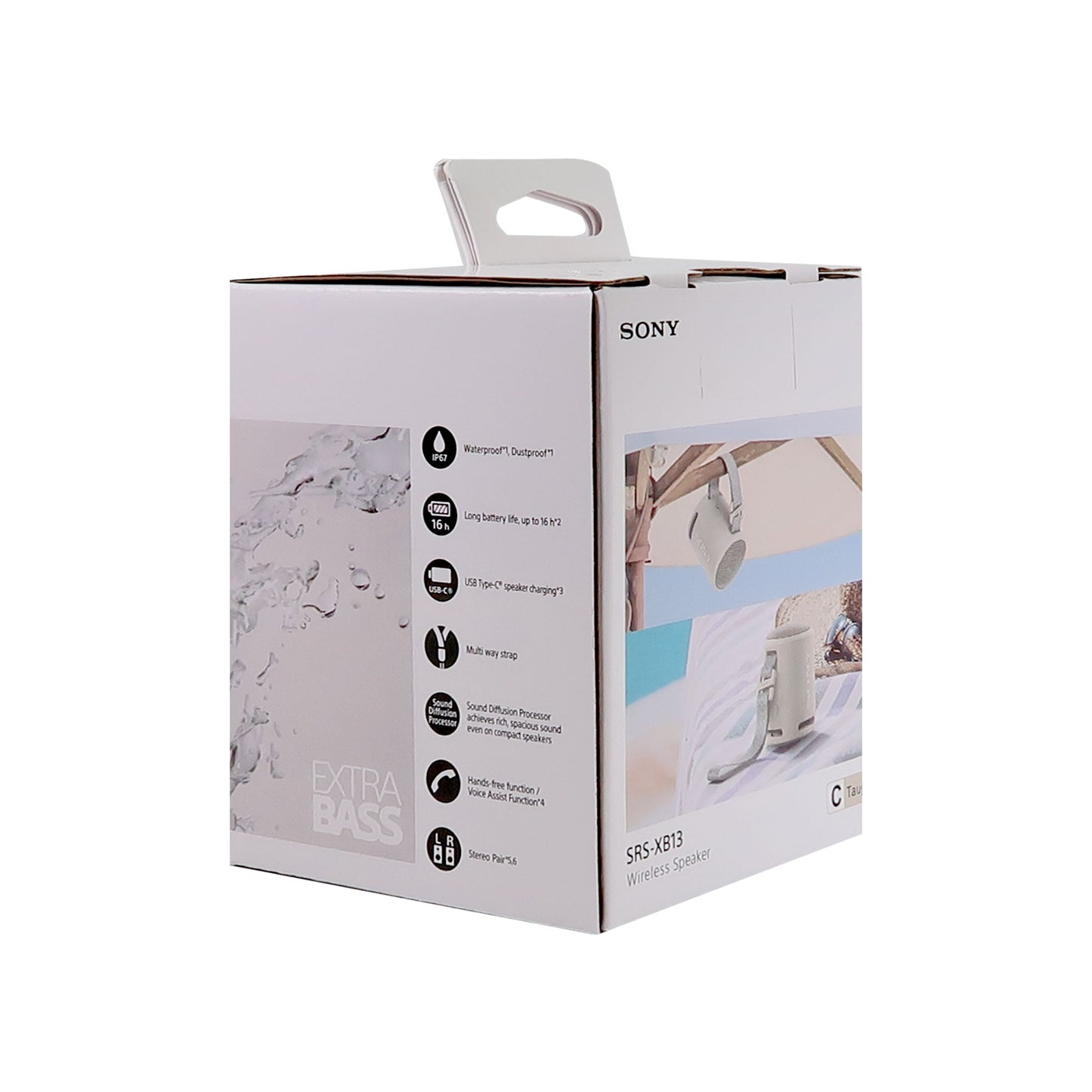 Sony SRS-XB13 Extra Bass Portable Wireless Waterproof Speaker (Taupe)