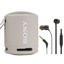 Sony SRS-XB13 Extra Bass Portable Wireless Waterproof Speaker (Taupe) with JBL T110 In Ear Headphones