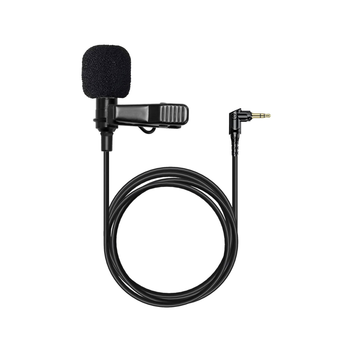 3x Hollyland External Clip On Lavalier Microphone with 3.5mm Audio Jack, Compatible with Lark Max Microphone System-Black, (1 Pack)