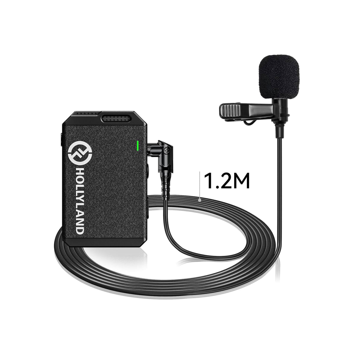 3x Hollyland External Clip On Lavalier Microphone with 3.5mm Audio Jack, Compatible with Lark Max Microphone System-Black, (1 Pack)