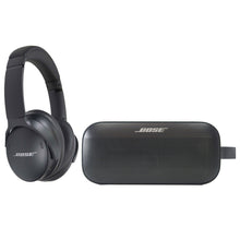 Bose QuietComfort Wireless Over-Ear Active Noise Canceling Headphones (Black) with Bose SoundLink Flex Se Wireless Portable Bluetooth Waterproof Speaker (Black)
