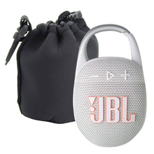 JBL Clip 5 Portable Waterproof Wireless Speaker (White) with Waterproof Speaker Pouch