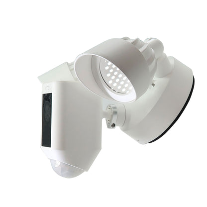 RING Floodlight Cam Wired Plus Motion-Activated 1080p HD White