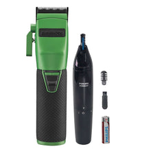BaByliss Pro FX870 GI BOOST+ Influencer Collection Cordless Clipper - Green with Philips Norelco Ultimate Comfort Nose Trimmer NT1605/60 for Nose, Ear and Eyebrows