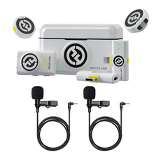 Hollyland LARK M2 DUO 2-Person Wireless Combo Microphone System (2.4 GHz, Ivory White) + 2x Lavalier Microphone