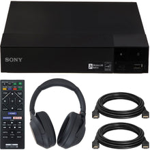 Sony Streaming BDP-S3700 1080p FHD Blu-ray Disc Player with Built-in Wi-Fi and Wireless Remote + Sony WH-1000XM4 Headphone & Ethernet Cable