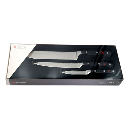 Wusthof Classic 3-Piece Chef's Knife Set #1120160301 + Wusthof Gourmet 6 1/2” Slotted Fish Spatula #9035092117