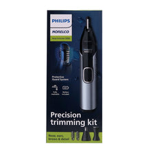 Philips NorelcoNose Trimmer 5000 for Nose, Ears, Eyebrows #NT5600/62 (Black/Silver) - 2 Units