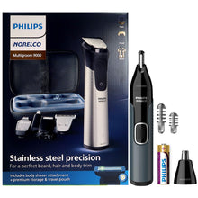 Philips Norelco Multigroom Series 9000 All-In-One Trimmer with Philips Norelco Nose Trimmer 3000 for Nose, Ears Eyebrows #NT3600/62