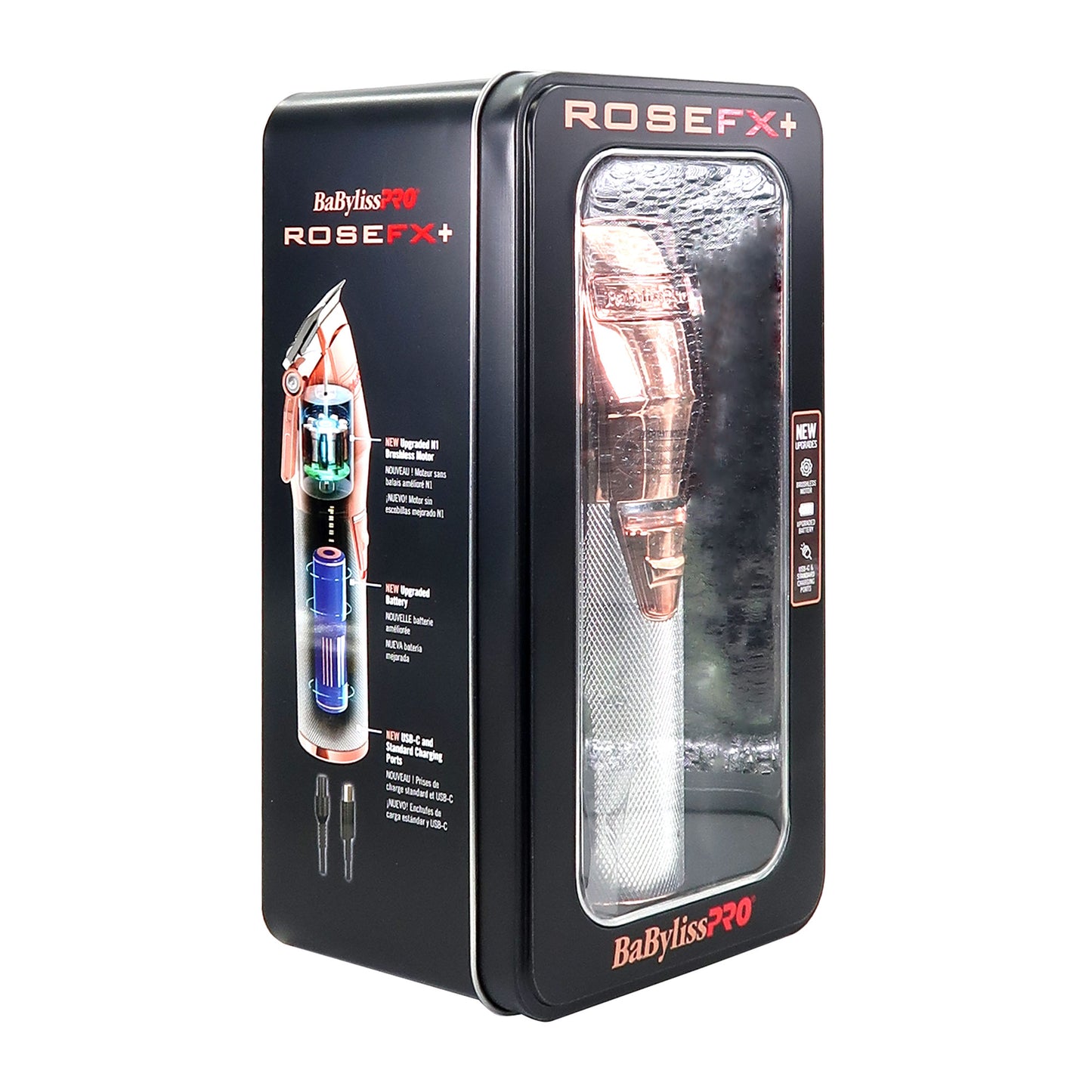 BaByliss Pro ROSEFX+ All-Metal Lithium Clipper FX870NRG with BaByliss Pro Cordless Double Foil Shaver FXFS2RG and BaByliss Pro FOILFX02 Replacement Foil & Cutter FXRF2RG