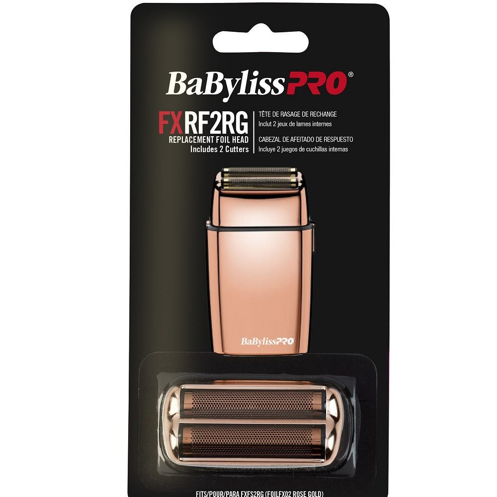 BaByliss Pro ROSEFX+ All-Metal Lithium Clipper FX870NRG with BaByliss Pro Cordless Double Foil Shaver FXFS2RG and BaByliss Pro FOILFX02 Replacement Foil & Cutter FXRF2RG