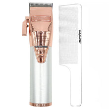 BaByliss Pro ROSEFX+ All-Metal Lithium Clipper #FX870NRG with BaByliss Pro Barberology Comb