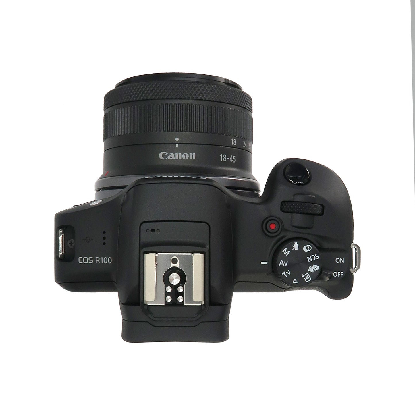 Canon EOS R100 Mirrorless Camera with 18-45mm Lens - Black