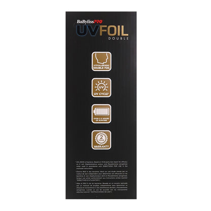 BaByliss Pro UVFOIL UV-Disinfecting Metal Double Foil Shaver #FXLFS2G (Gold) with UVFOIL Double-Foil & Cutters Replacement Kit