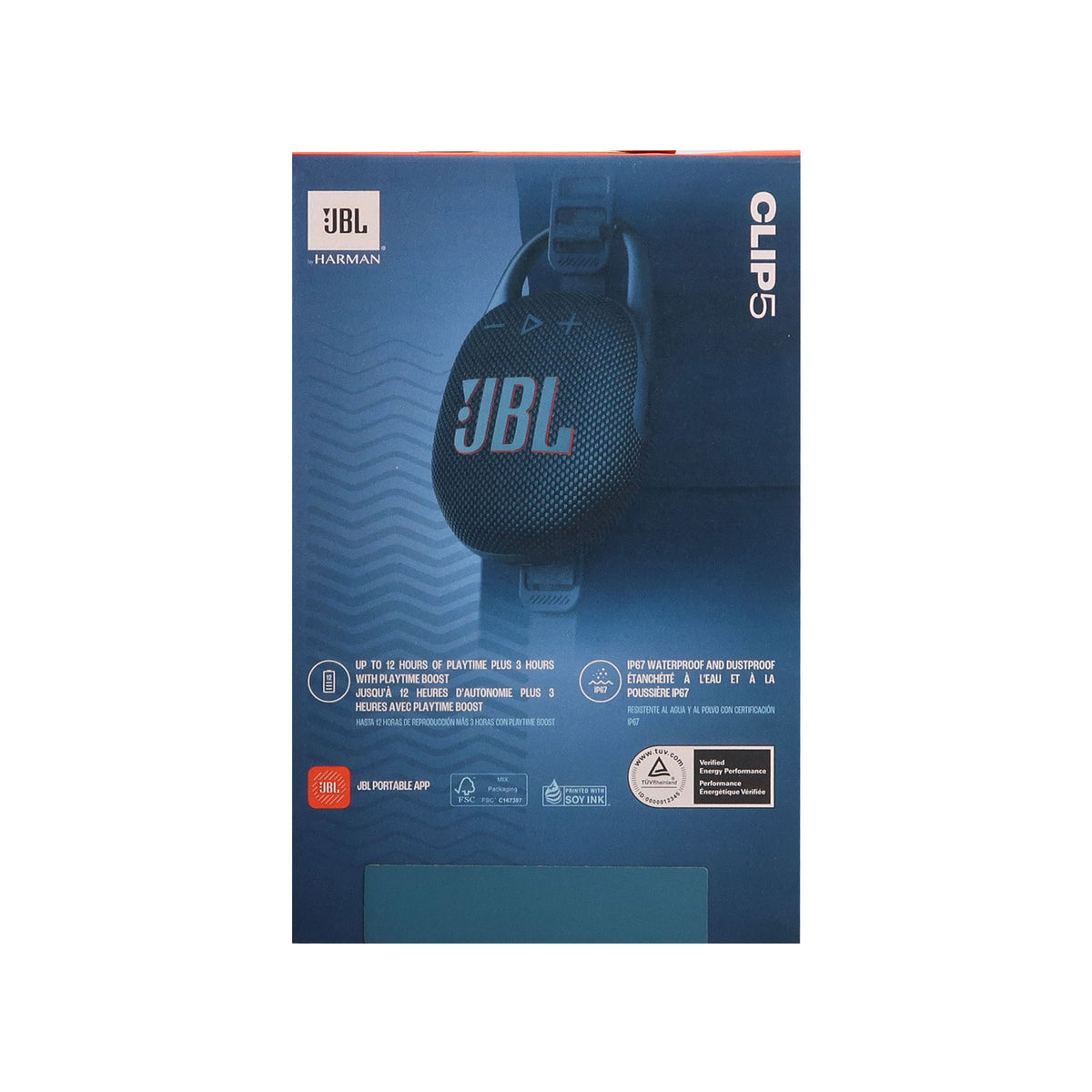JBL Clip 5 Portable Waterproof Wireless Speaker (Blue)