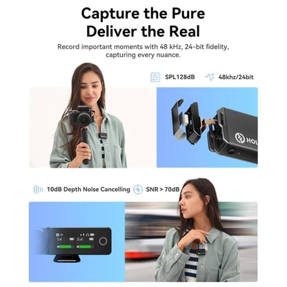 Hollyland Lark Max Wireless Lavalier Microphone System Compatible with DSLR Camera, iPhone, Android, PC + Hollyland Lavalier Microphone: Omni Sound, Wide Compatibility (3.5mm) + Music Maker Mix and Master Suite