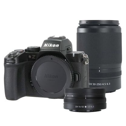 Nikon Z50 II Mirrorless Camera + Nikon NIKKOR Z DX 16-50mm f/3.5-6.3 VR Wide Angle Lens + Nikon NIKKOR Z DX 50-250mm f/4.5-6.3 VR Lens